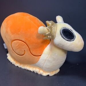Creepy Kawaii Plush Orange Yellow Snail Crown- Spooky Decor Stuffed Animal
